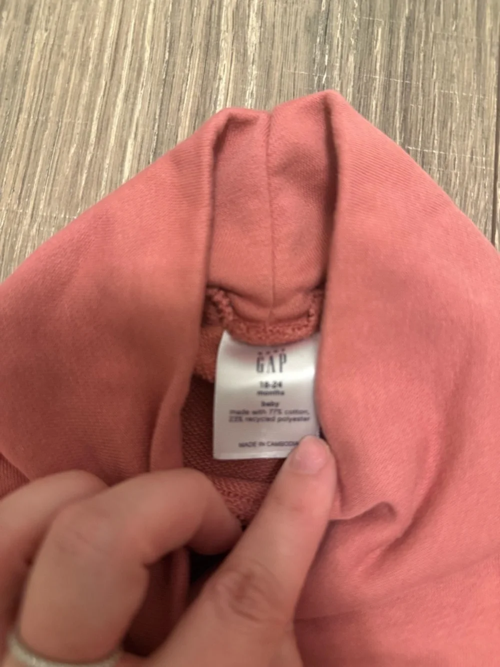 Baby Gap Girls Pink Red Mock Neck Sweatshirt Size 18-24 Months